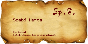 Szabó Herta névjegykártya